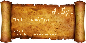 Abel Szonóra névjegykártya